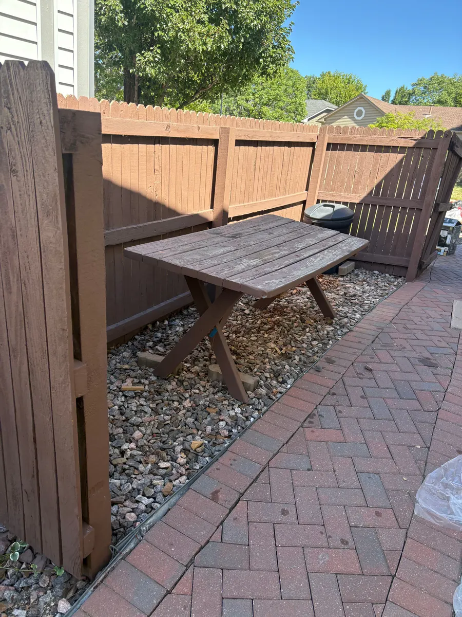 A side-yard cleanup, before and after: after